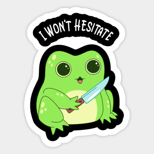 Crazy Kawaii Frog Funny Humor Irony Sticker